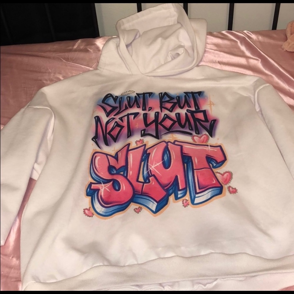 Cotton sugar candy airbrush hoodie size small